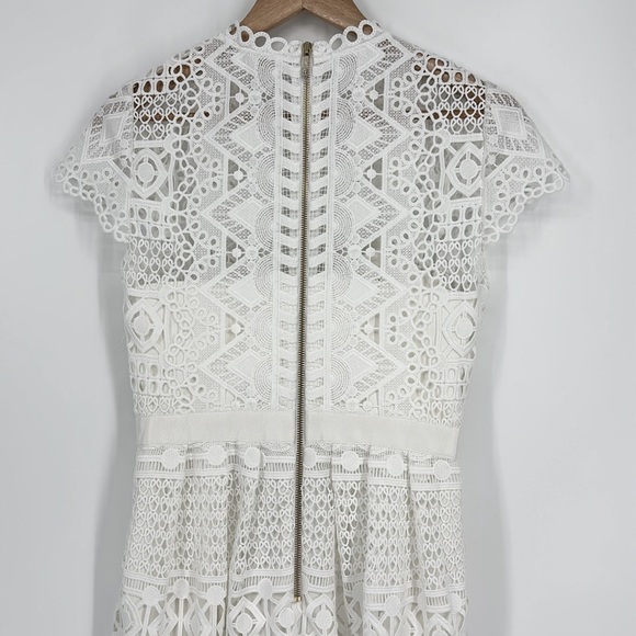 Ted Baker London Emelia Lace Eyelet Tulip Dress Women’s Size 2 in White - EUC! - Picture 11 of 16